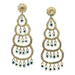 PANIM 6 Carat Christmas Tree 18K White Gold Diamond Earrings