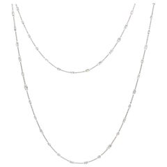 PANIM  10 Carat Diamond Briolette 18 Karat White Gold Necklace