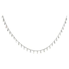 PANIM Collier flottant en or blanc 18 carats avec diamants de 1,75 carat