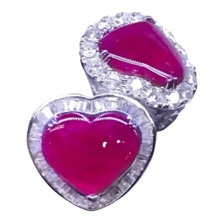 Exquisite 11, 88 Carats of Rubies and Diamond  Ring
