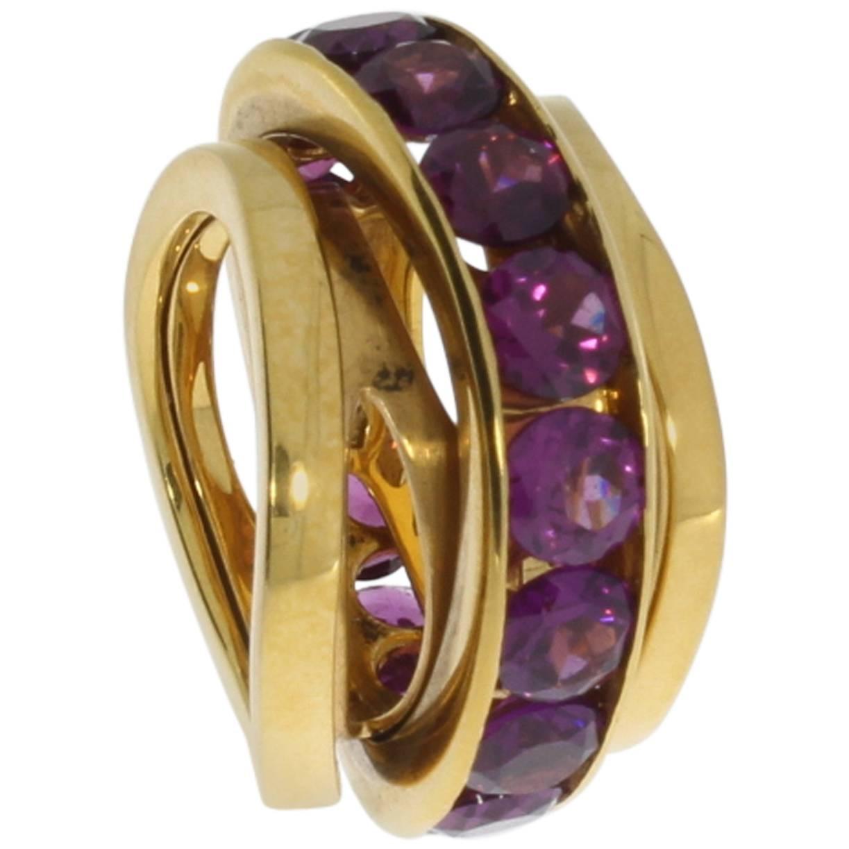 Mattioli Tourmaline 18 Carat Gold Ring For Sale