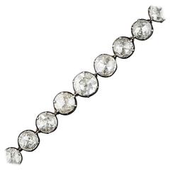 Spectacular 22.50 Carats Rose-Cut Diamonds Bracelet 4