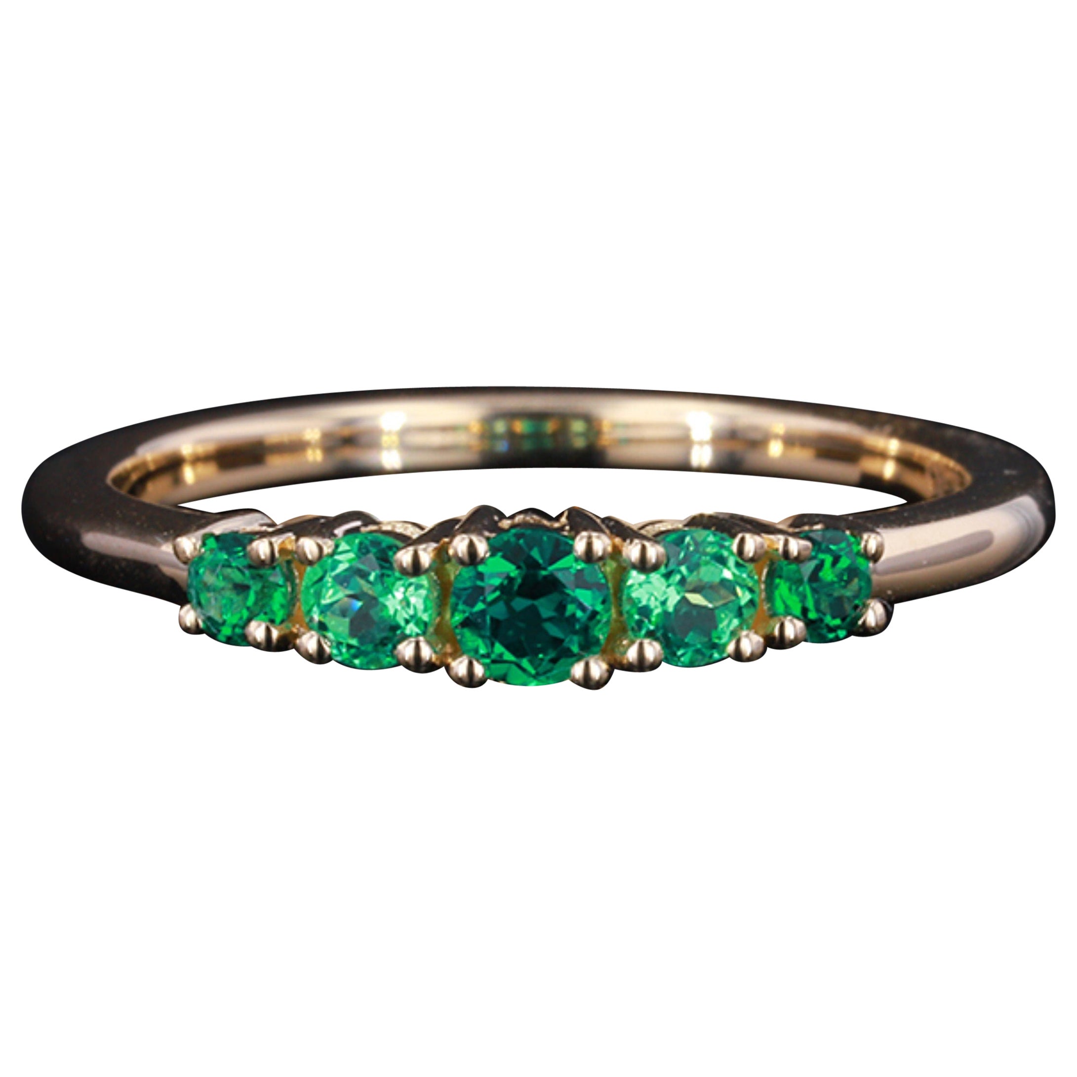 Customizable Art Deco Emerald Cut Emerald Men's Wedding Band