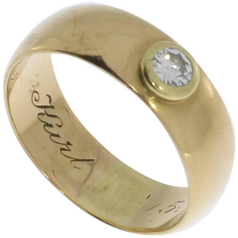 0.25 Carat Diamond Gold Ring For Sale