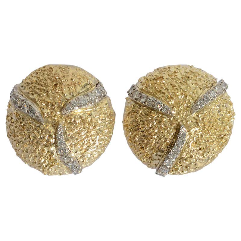 Diamond Starburst Gold Rope Earrings at 1stDibs | starburst ropes ...
