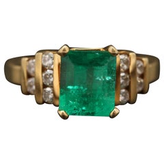 Emerald-Cut Diamond Engagement Ring at 1stDibs