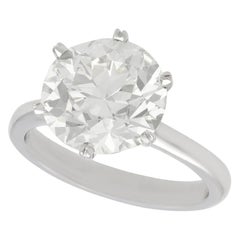 4.89 Carat Diamond Solitaire Engagement Ring in Platinum