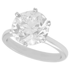 4.89 Carat Diamond and Platinum Solitaire Engagement Ring