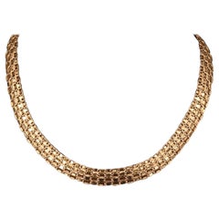 Minimalist Gold Link Necklace, 18K Gold Bridal Necklace, Minimalist