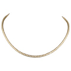 Minimalist Round Diamonds Bridal Necklace, 18K Gold