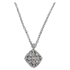 Barry Kronen 18K White Gold Diamond Pendant Necklace