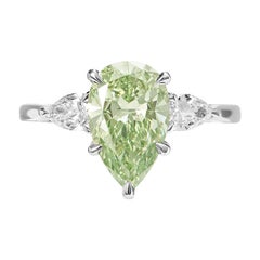 2 Carat Pear Shape Diamond Engagement Ring GIA Certified FIYG VS2