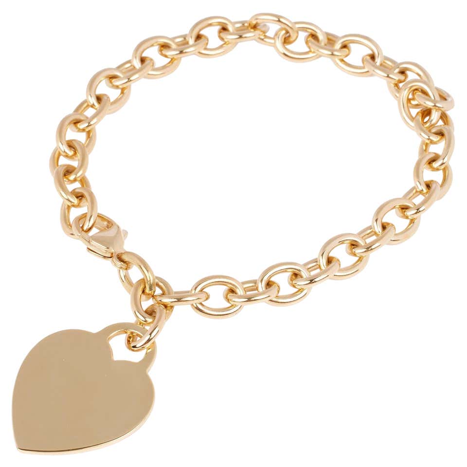 Tiffany and Co. Heart Tag Charm Bracelet For Sale at 1stDibs | tiffany ...