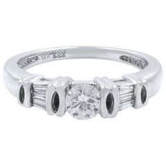 Rahel Koen Diamond Engagement Ring 14K White Gold 1.00 Cttw