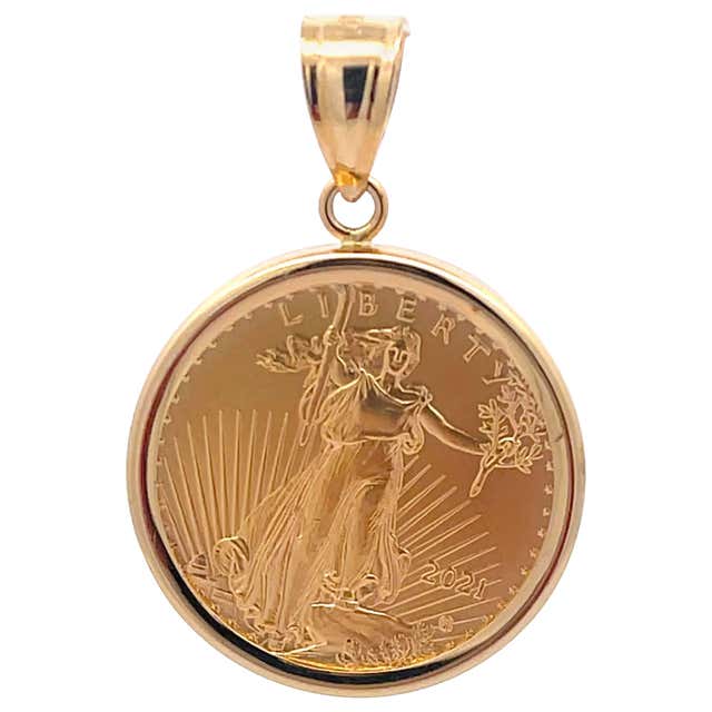 Custom Diamond Gold Coin Bezel for Your Coins, Ben Dannie For Sale at ...