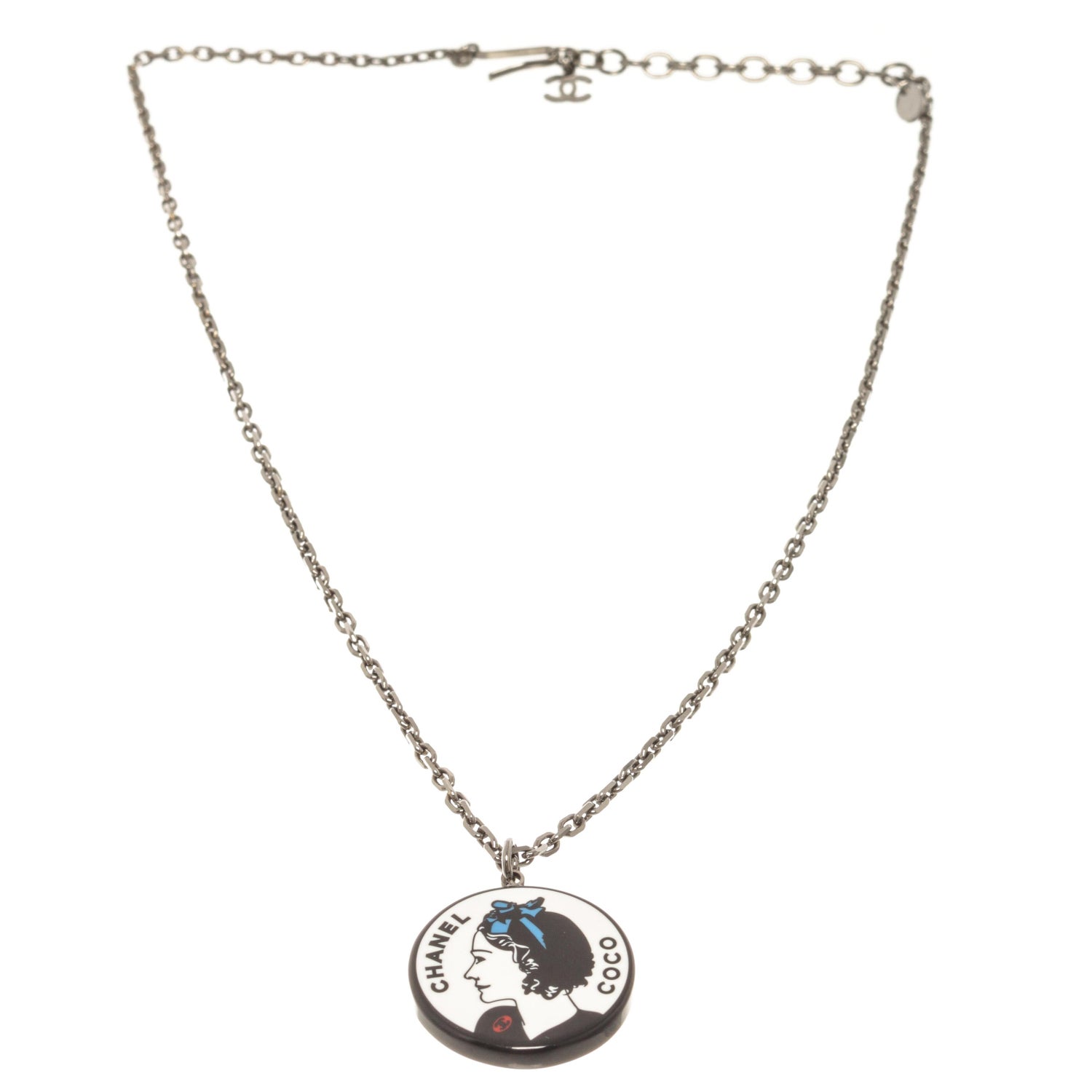 Chanel Silver Mademoiselle Necklace
