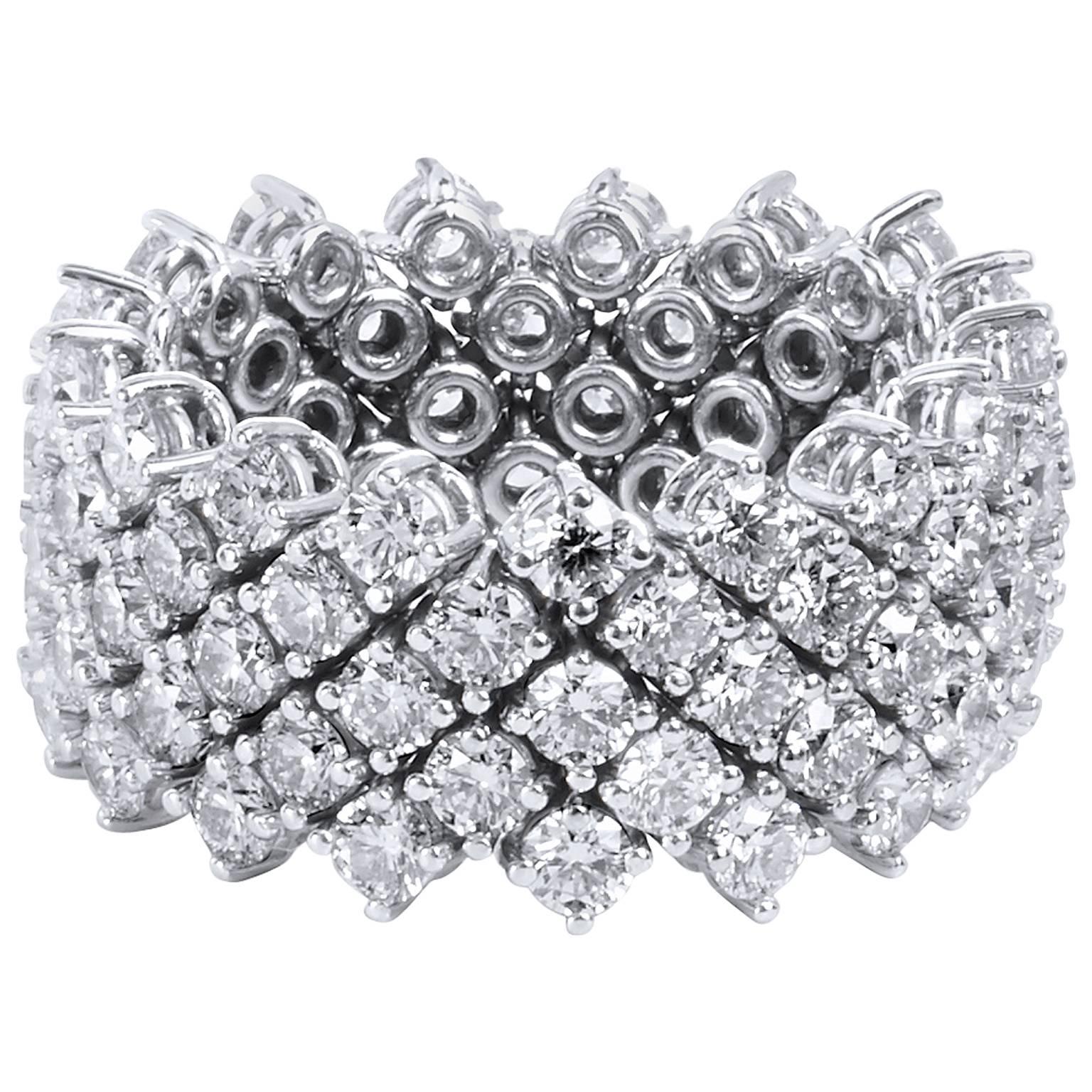 Flexibler Diamant-Goldbandring