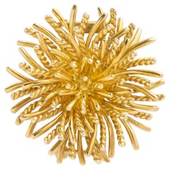 18 Karat Yellow Gold 'Sea Urchin' Brooch Pin by Tiffany & Co.