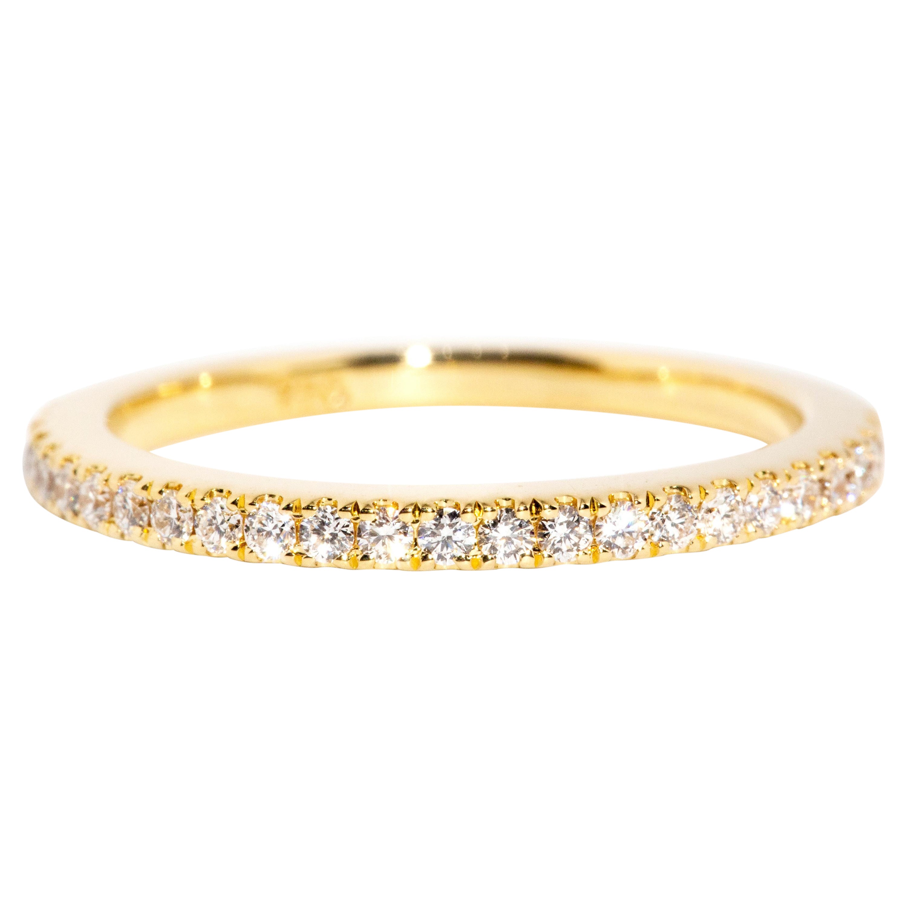 Trudel of Zurich Modernist Diamond Set Gold Ring at 1stDibs