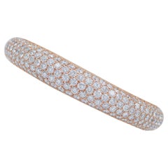 White Diamonds, 18 Kt Rose Gold Clamper Bracelet
