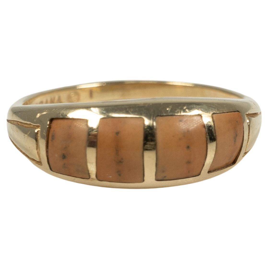 Spiny Oyster Yellow Gold Ring by Kabana