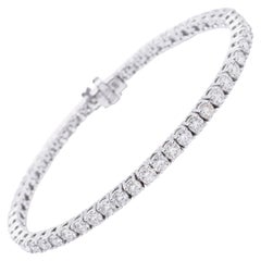 2 Carat Diamond Tennis Bracelet 14 Karat White Gold Average 0.03 Carats