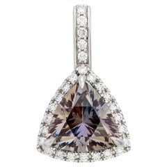 Orloff of Denmark, 3.25 Carat Tanzanite Diamond Pendant in 950 Platinum