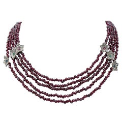 Garnets, Emeralds, Rubies, Sapphires, Diamonds, Retrò Necklace