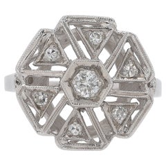 Antique 1920's Art Deco Diamond Engagement Ring