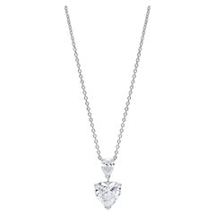 Collana con diamante a forma di cuore da 4 carati D VS1