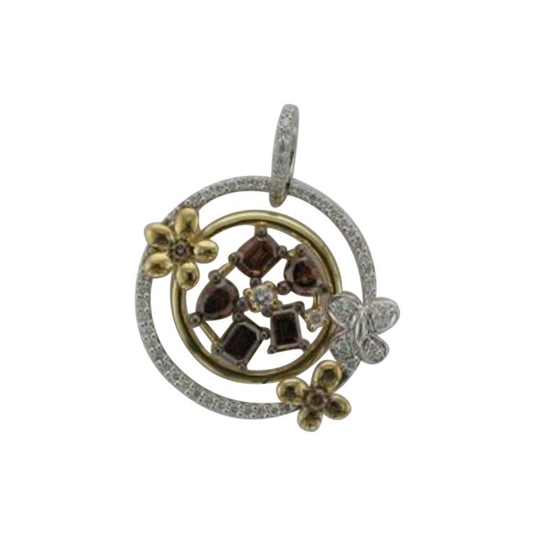 Grand Sample Sale Pendant Featuring Chocolate Diamonds, Vanilla Diamonds For Sale