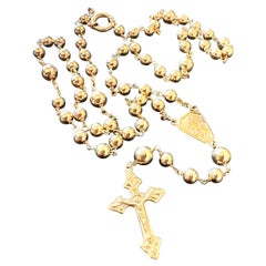 Merveilleuse Rosary portugaise en or jaune 19 carats de Fatima