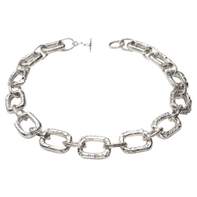 Earth Cast Sterling Silver Chain For Sale at 1stDibs