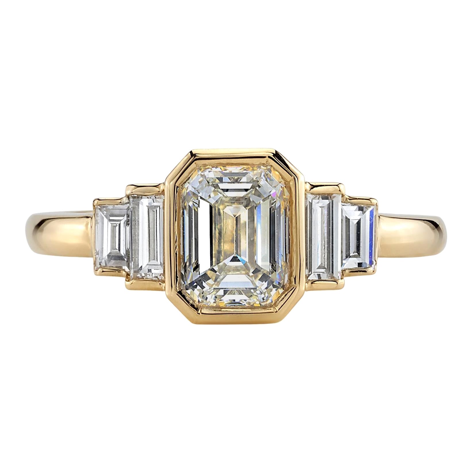 Handcrafted Caroline Emerald Cut Diamond Ring by Single Stone
