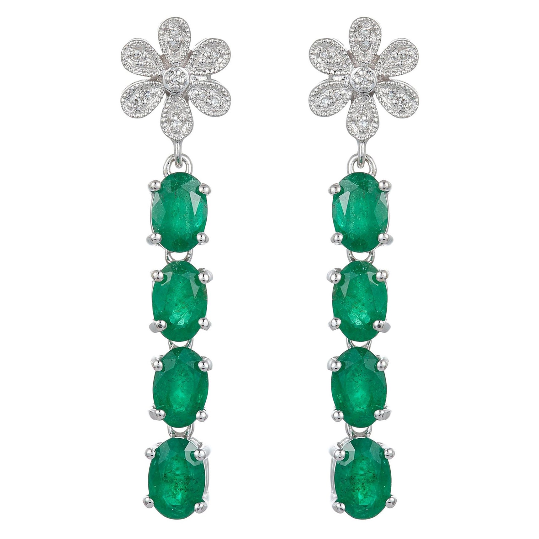 Emerald Bloom Earrings main image 0