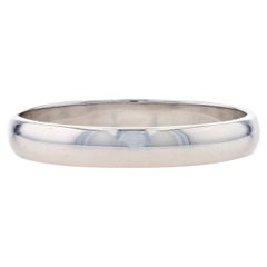 White Gold Wedding Band 10k Stackable Ring