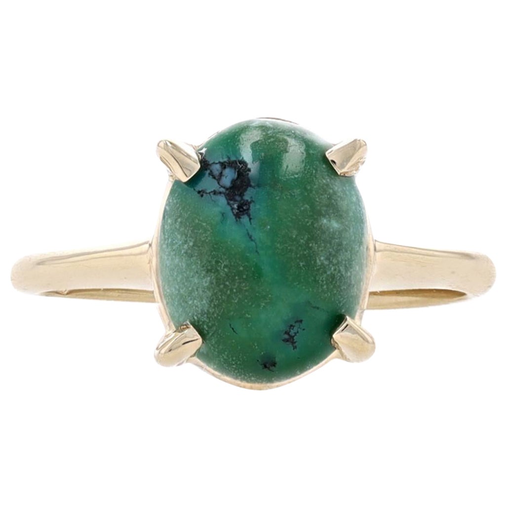 Large Gold and Cabochon Turquoise Ring at 1stDibs | gold and turquoise ring