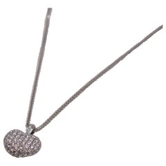 1.75 carats diamond pave'-set puffed heart in 18 karat white gold