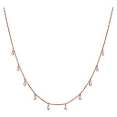 PANIM 1Carat Mille Etoiles Necklace with 10 Dangling Diamond in 18Karat RoseGold