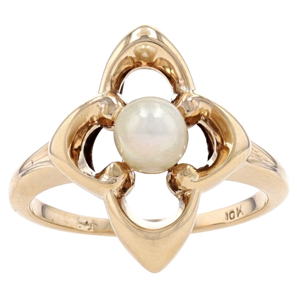 FLEURDELIS SOLITAIRE NKLC GOLD SHELL PEARL main image 0