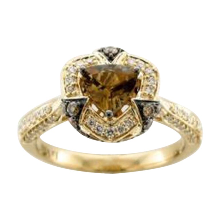 Exotischer Ring mit schokoladenbraunem Tansanit und schokoladenbraunen Diamanten