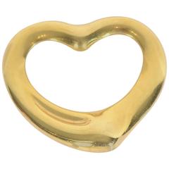 Tiffany & Co. Elsa Peretti Gold Open Heart Pendant 6