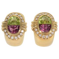 H. Stern Tourmaline Peridot Gold Earrings 8