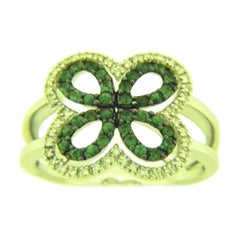 Le Vian Ring Featuring Forest Green Tsavorite Vanilla Diamonds Set in 18k