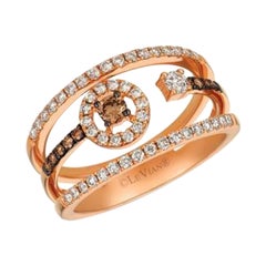 Le Vian-Ring mit schokoladenbraunen Diamanten und nudefarbenen Diamanten