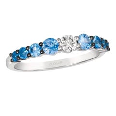 Anello Le Vian Ombre con Denim Ombré, zaffiro bianco incastonato in 14 ct.