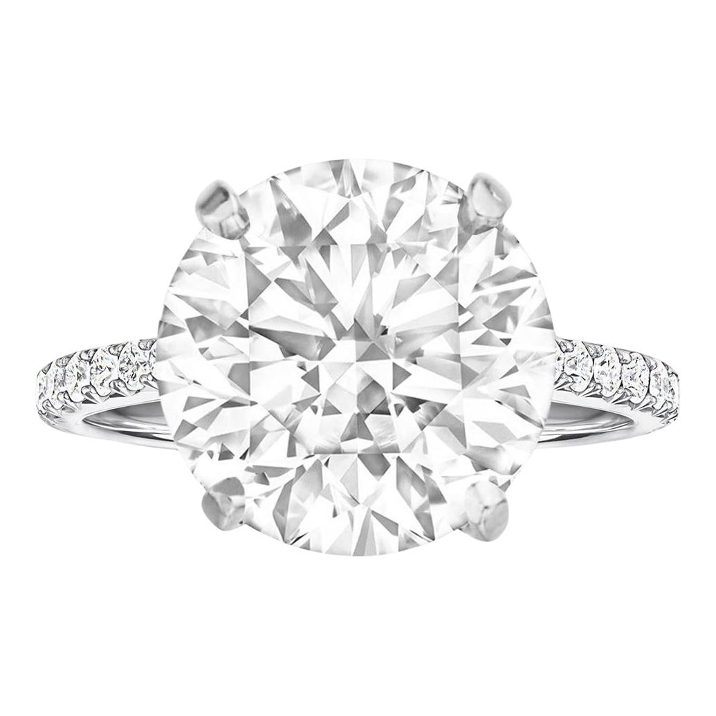 GIA Certified 5.01 Carat Oval Cut Diamond Classic Platinum Engagement Ring at 1stDibs oval