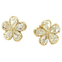 Christopher Designs L'Amour Crisscut Pear Shape Floral Cluster Earrings
