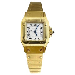 Cartier Santos-Galbee-Uhr aus 18 Karat Gelbgold Ref 866930