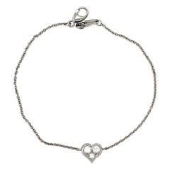 Tiffany & Co Bracelet en forme de cœur en platine et diamants
